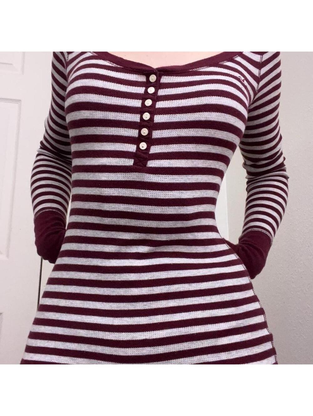 vintage striped hollister henley